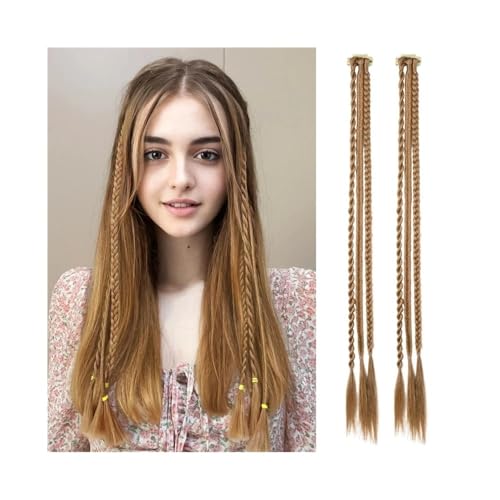 Pferdeschwanz Extensions 2 stücke Synthetische Zopf Clip in Haarverlängerungen Zöpfe Lange Pferdeschwanz Haarteile for Frauen Kinder Mädchen Täglichen Party Cosplay Ponytail Extension(Ginger Brown) von QRSTUVXZY