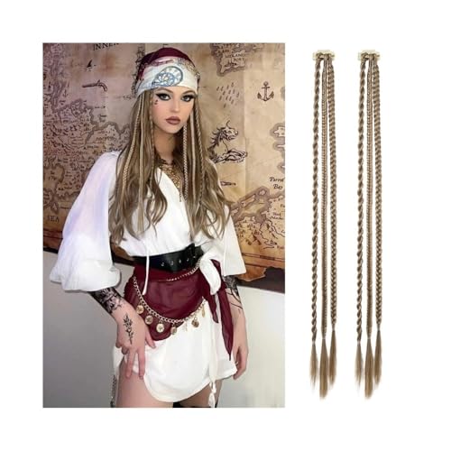 Pferdeschwanz Extensions 2 stücke Synthetische Zopf Clip in Haarverlängerungen Zöpfe Lange Pferdeschwanz Haarteile for Frauen Kinder Mädchen Täglichen Party Cosplay Ponytail Extension(Light Honey Blon von QRSTUVXZY