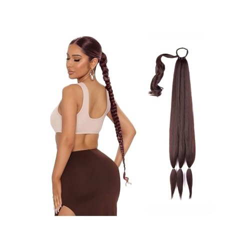 Pferdeschwanz Extensions Geflochtene Pferdeschwanzverlängerung, synthetischer langer Pferdeschwanz mit Haargummi, selbstgemachtes geflochtenes Pferdeschwanz-Kunsthaarteil for Frauen im Alltag Ponytail Pferdeschwanz Extensions Geflochtene Pferdeschwanzverlängerung, synthetischer langer Pferdeschwanz mit Haargummi, selbstgemachtes geflochtenes Pferdeschwanz-Kunsthaarteil for Frauen im Alltag Ponytail von QRSTUVXZY