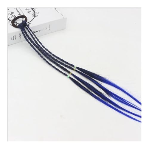 Pferdeschwanz Extensions Mädchen Bunte Perücken Pferdeschwanz Stirnbänder Gummibänder Schönheit Haarbänder Kopfbedeckungen Kinder Haar-Accessoires Kopfband Haarschmuck Ponytail Extension(Blue) von QRSTUVXZY