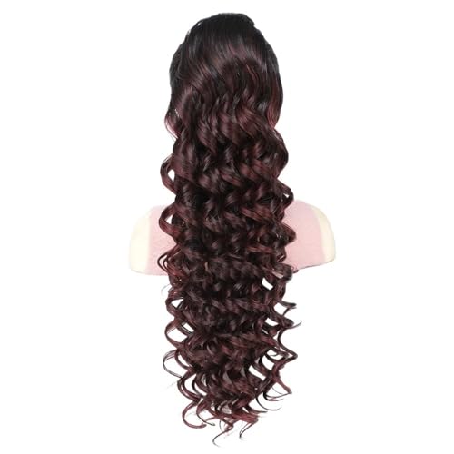 Pferdeschwanz Extensions Pferdeschwanz mit Kordelzug for schwarze Frauen, 61 cm, künstlicher Pferdeschwanz, gelockter Afro, synthetischer Clip-in-Pferdeschwanz for den täglichen Gebrauch auf Partys Po Pferdeschwanz Extensions Pferdeschwanz mit Kordelzug for schwarze Frauen, 61 cm, künstlicher Pferdeschwanz, gelockter Afro, synthetischer Clip-in-Pferdeschwanz for den täglichen Gebrauch auf Partys Po von QRSTUVXZY