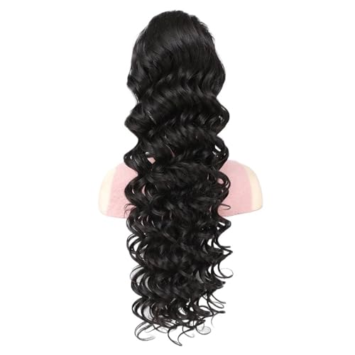 Pferdeschwanz Extensions Pferdeschwanz mit Kordelzug for schwarze Frauen, 61 cm, künstlicher Pferdeschwanz, gelockter Afro, synthetischer Clip-in-Pferdeschwanz for den täglichen Gebrauch auf Partys Po Pferdeschwanz Extensions Pferdeschwanz mit Kordelzug for schwarze Frauen, 61 cm, künstlicher Pferdeschwanz, gelockter Afro, synthetischer Clip-in-Pferdeschwanz for den täglichen Gebrauch auf Partys Po von QRSTUVXZY