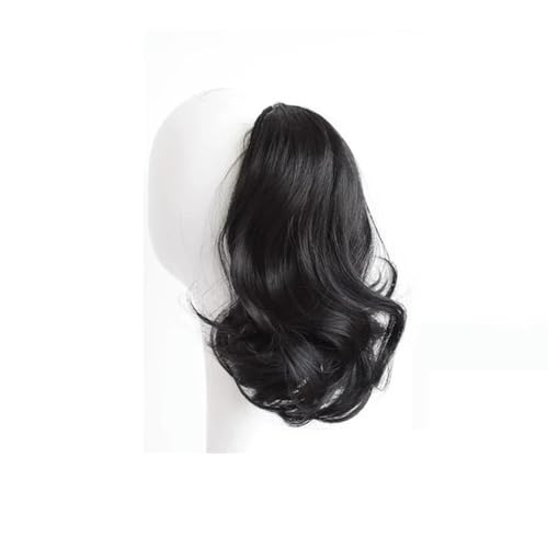 Pferdeschwanz Extensions Synthetische kurze lockige Perücke Pferdeschwanz 12 Zoll Klaue Clip in Pferdeschwanz Haarverlängerung Haarteil Perücke for Frauen synthetischer Pferdeschwanz Ponytail Extensio von QRSTUVXZY