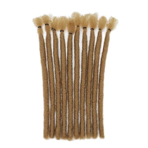 Synthetische 8 Zoll handgefertigte Dreadlocks 10 Stränge Locs Hip-Hop-Stil Zöpfe Haarverlängerung Häkelhaar for Männer Frauen(27) von QRSTUVXZY