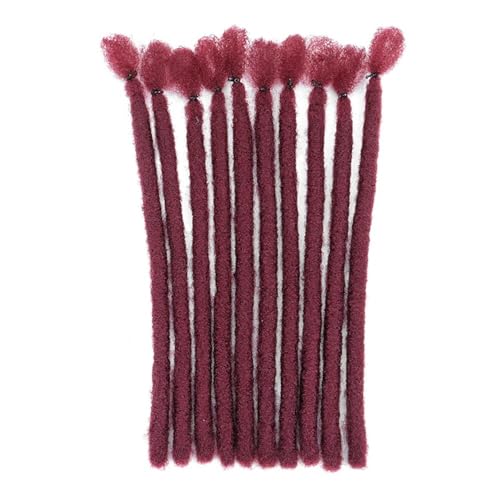 Synthetische 8 Zoll handgefertigte Dreadlocks 10 Stränge Locs Hip-Hop-Stil Zöpfe Haarverlängerung Häkelhaar for Männer Frauen(Bug) von QRSTUVXZY