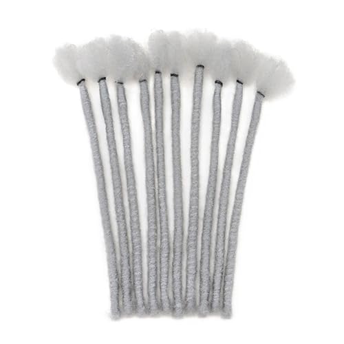 Synthetische 8 Zoll handgefertigte Dreadlocks 10 Stränge Locs Hip-Hop-Stil Zöpfe Haarverlängerung Häkelhaar for Männer Frauen(Qianhui) von QRSTUVXZY