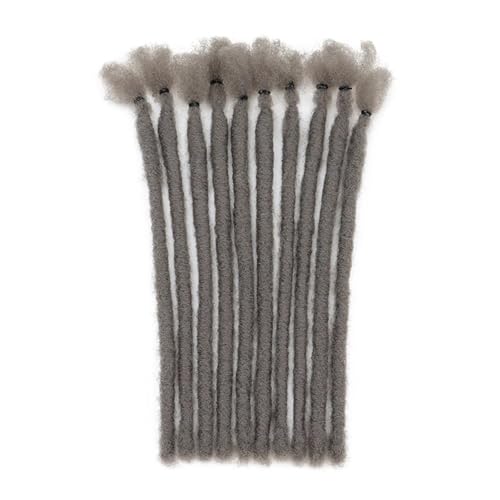 Synthetische 8 Zoll handgefertigte Dreadlocks 10 Stränge Locs Hip-Hop-Stil Zöpfe Haarverlängerung Häkelhaar for Männer Frauen(Shenhui) von QRSTUVXZY