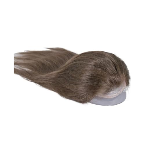 Toupet Für Männer 12" langes menschliches Haar Herren Toupet 10"x8" Basisgröße 130 Dichte Haar Ersatzsystem für Männer glattes Haar(17 Color) von QRSTUVXZY