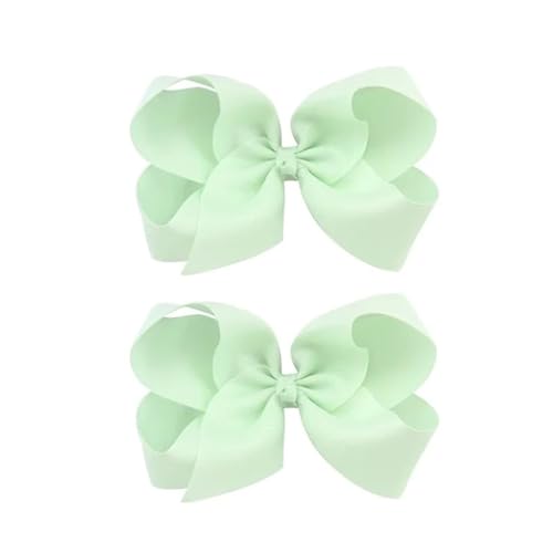 Haarspangen mit Schleife 2 Teile/los 6''Solid Farbe Grosgrain-Band Beugt Haar Clips for Nette Mädchen Große Handgemachte Haarnadeln Barrettes Kinder Haar Zubehör(Dark Brown) von QRXALISA