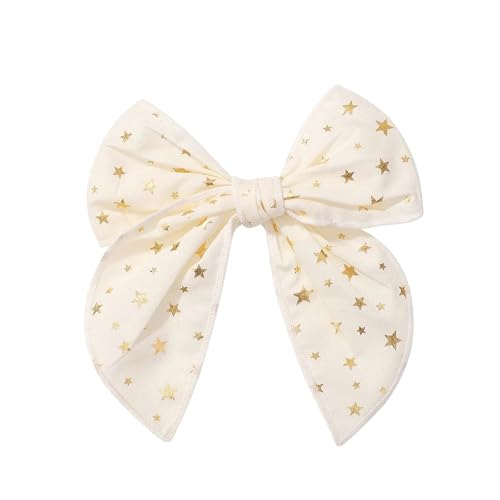 Haarspangen mit Schleife 5 Stück 5,7 Zoll Cheer Bowknot Haarnadel Plaid Weihnachten Farbe Stoff Haarspangen handgefertigt for Kinder Haarschmuck(3695-7) von QRXALISA