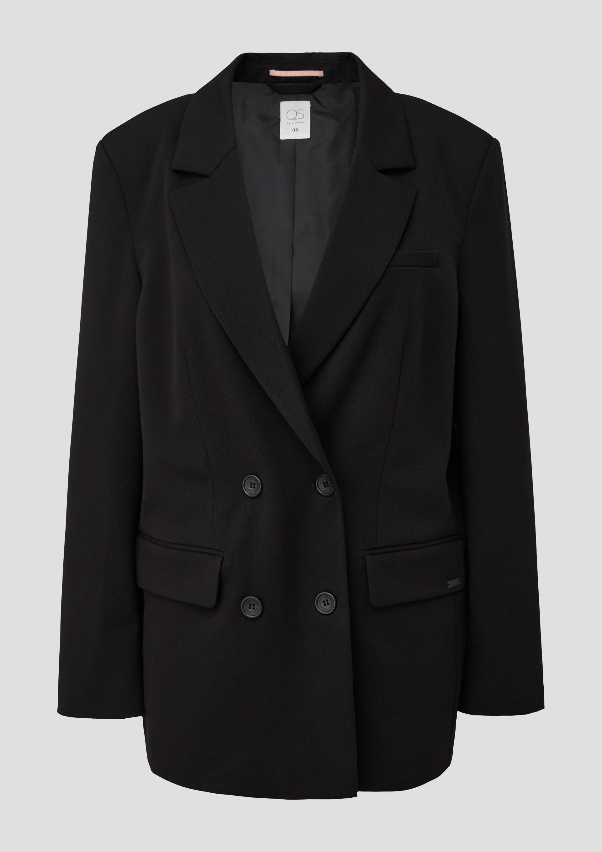 QS - Blazer im Oversized-Design, Damen, schwarz von QS