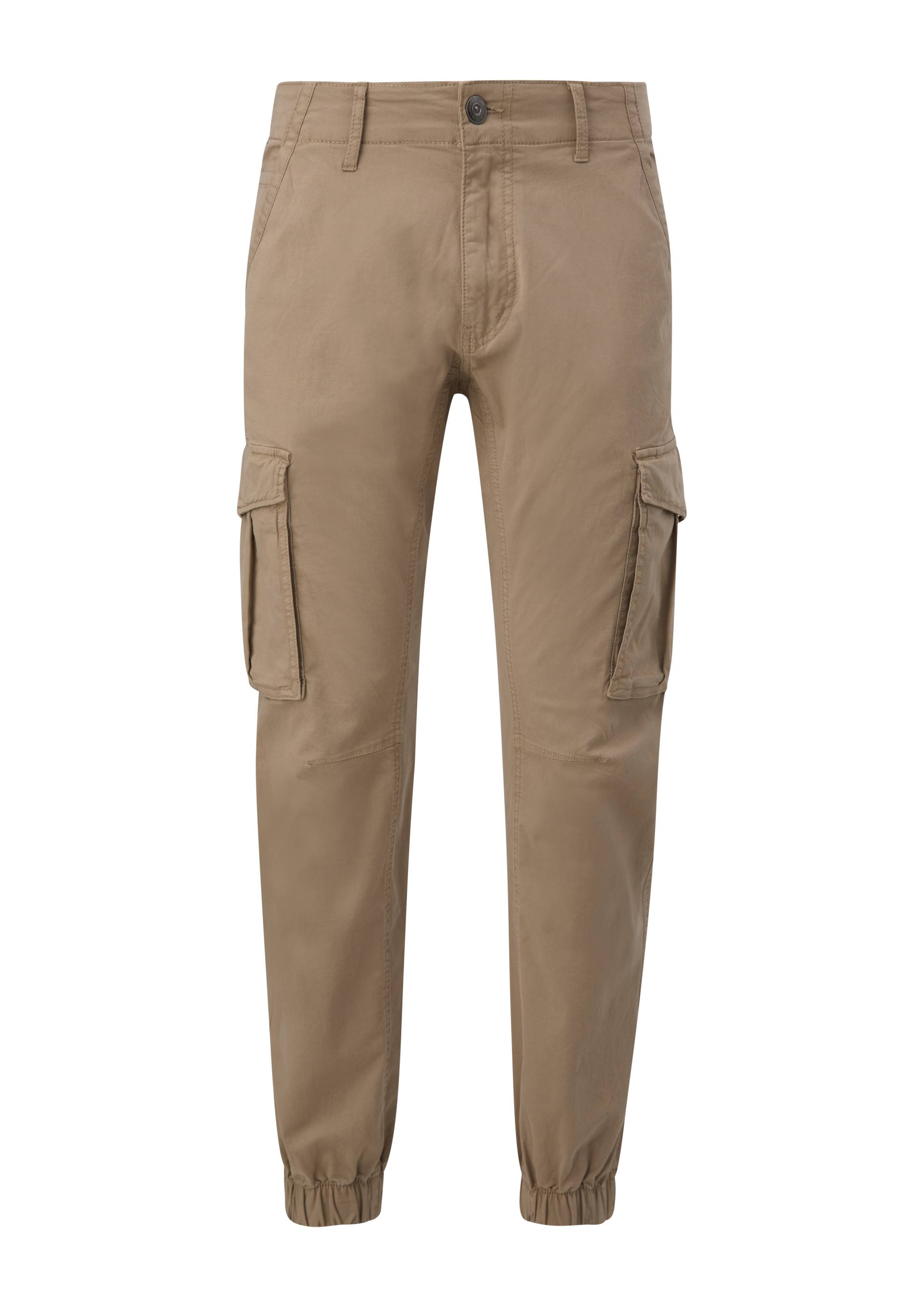 QS - Slim: Cargohose mit Tapered Leg, Herren, braun von QS