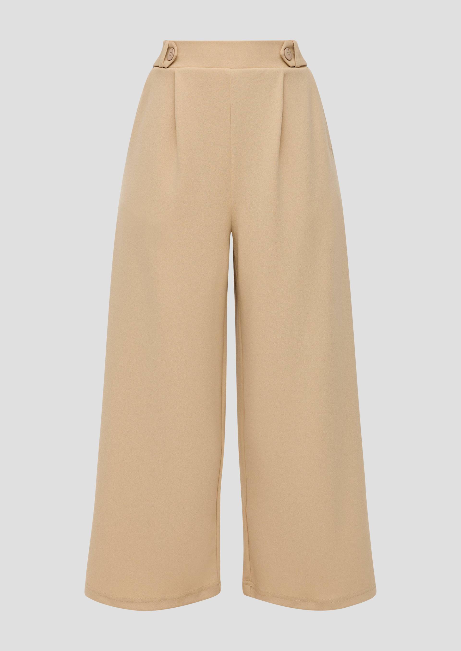 QS - Culotte aus Crêpe im Loose Fit, Damen, Beige von QS