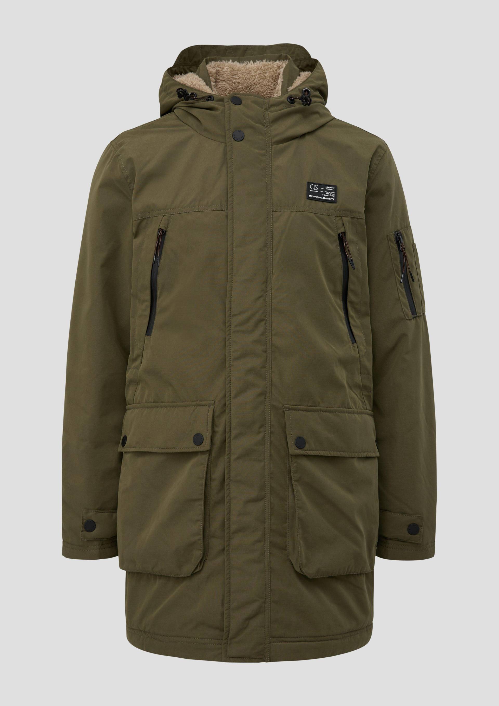 QS - Jacke mit Teddyplüsch-Futter, Herren, Grün von QS