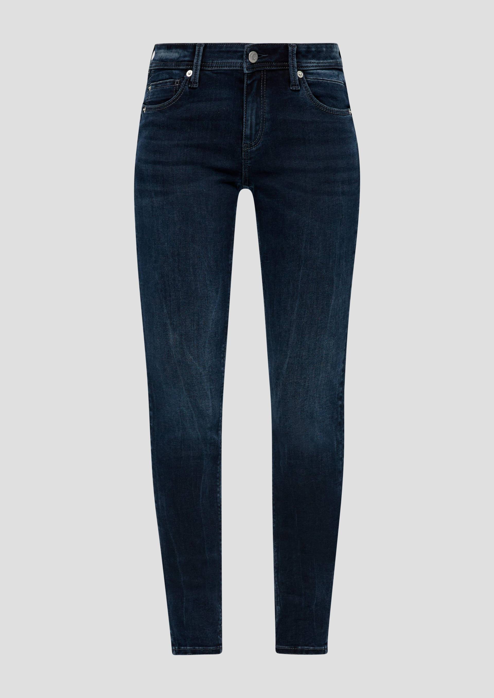 QS - Jeans / Skinny Fit / Low Rise / Skinny Leg, Damen, blau von QS