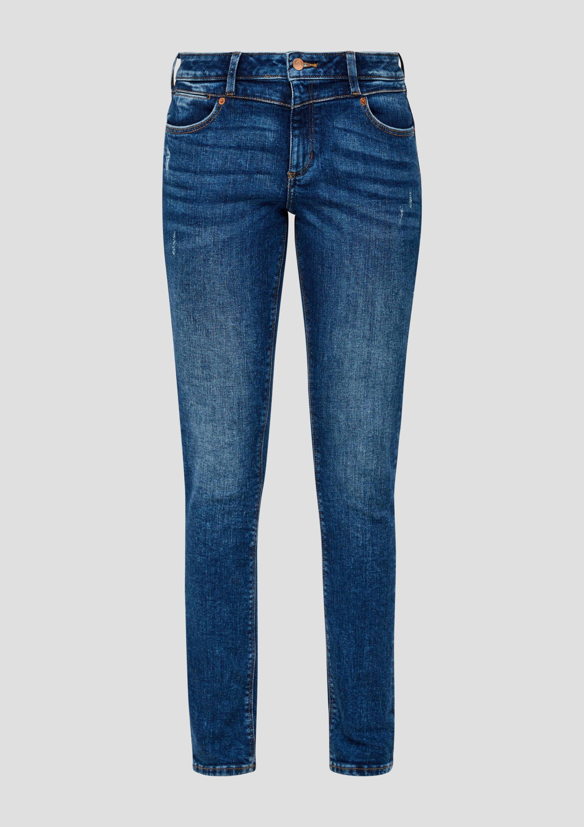 QS - Jeans / Slim Fit / Mid Rise / Slim Leg, Damen, blau von QS