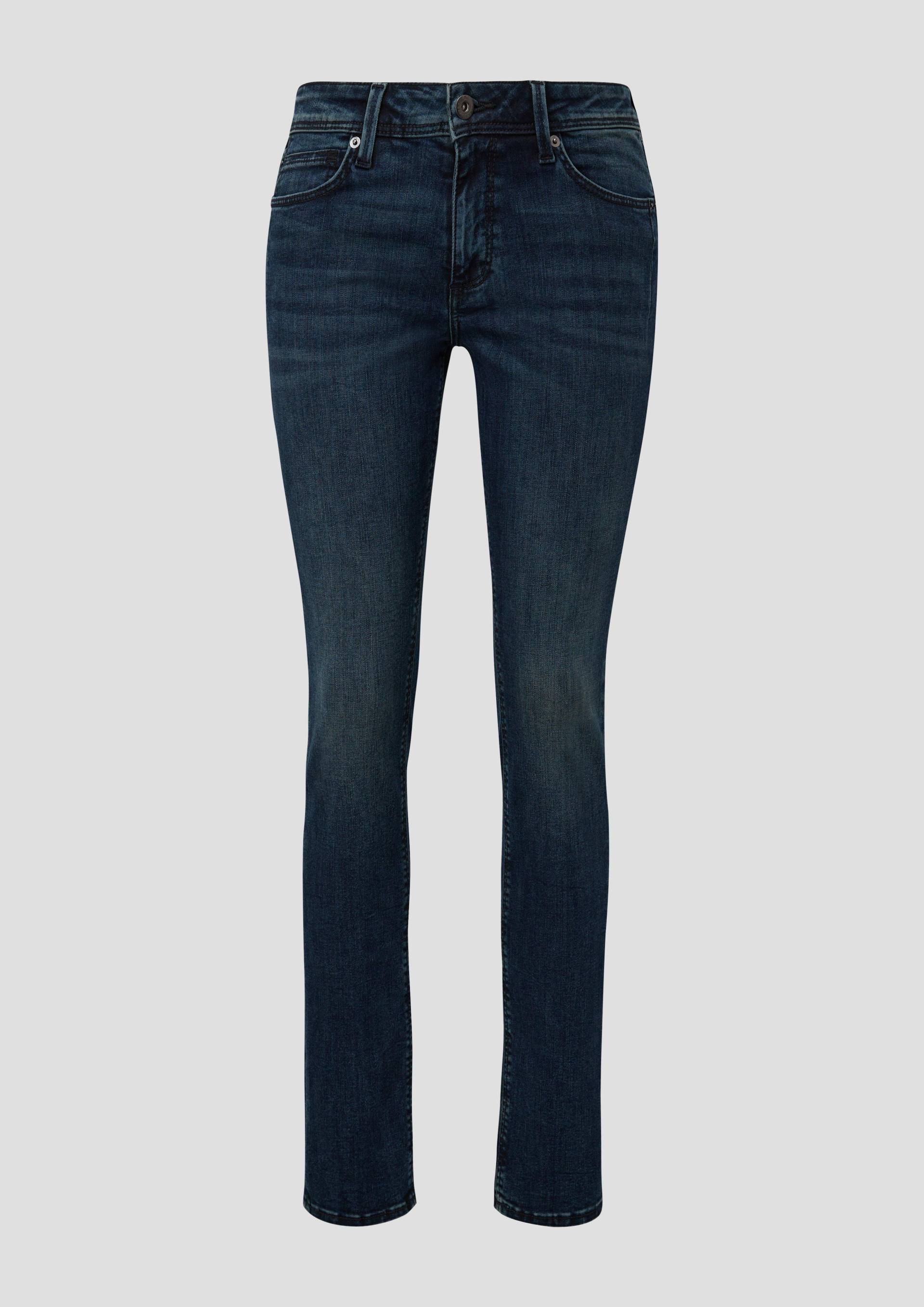 QS - Jeans Sadie/ Skinny Fit / Mid Rise / Skinny Leg, Damen, blau von QS