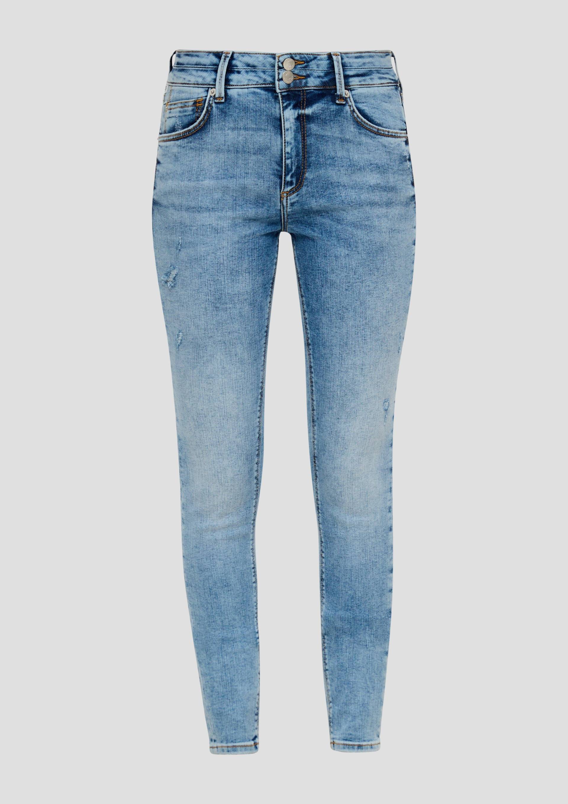 QS - Jeans Sadie / Skinny Fit / Mid Rise / Skinny Leg, Damen, blau von QS