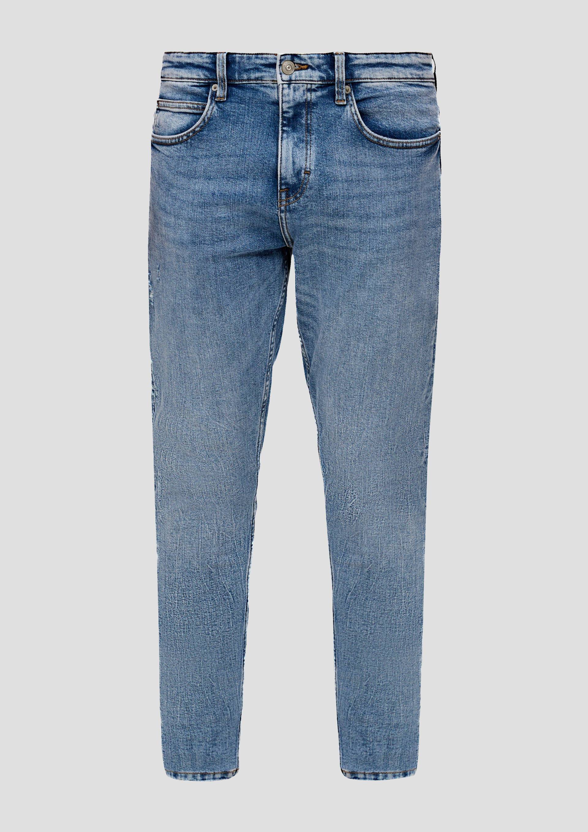 QS - Jeans Shawn / Regular Fit / Mid Rise / Tapered Leg, Herren, blau von QS