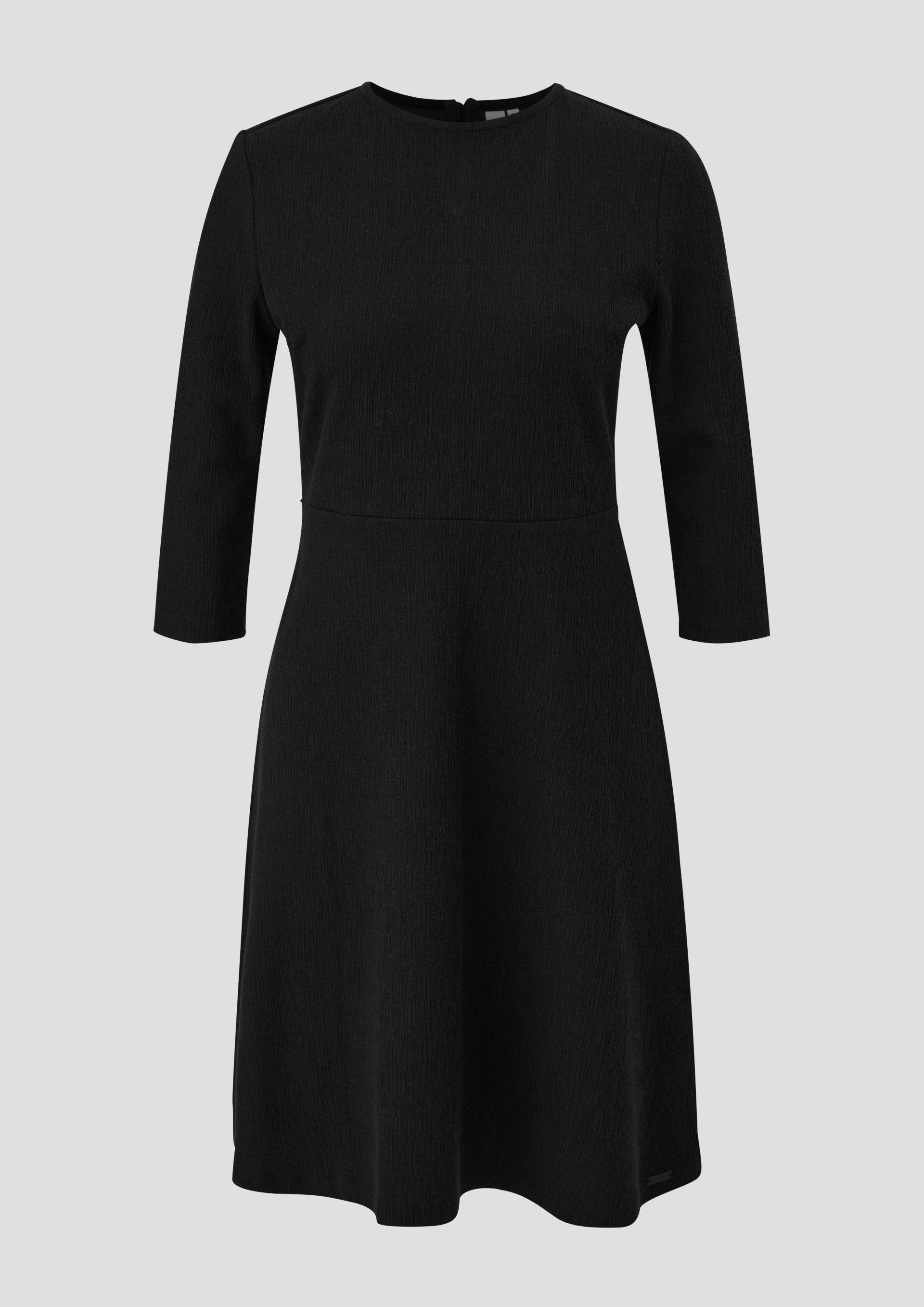 QS - Kleid mit Knopfdetail am Rücken, Damen, schwarz von QS