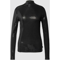 QS Longsleeve mit Paillettenbesatz Modell 'Rolli Disco' in Black, Größe XS von QS