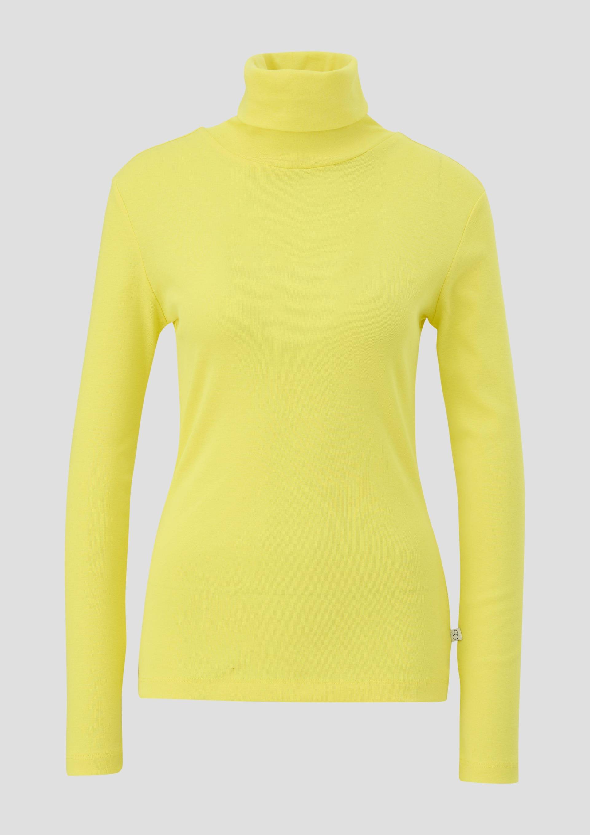 QS - Longsleeve mit Rollkragen, Damen, gelb von QS