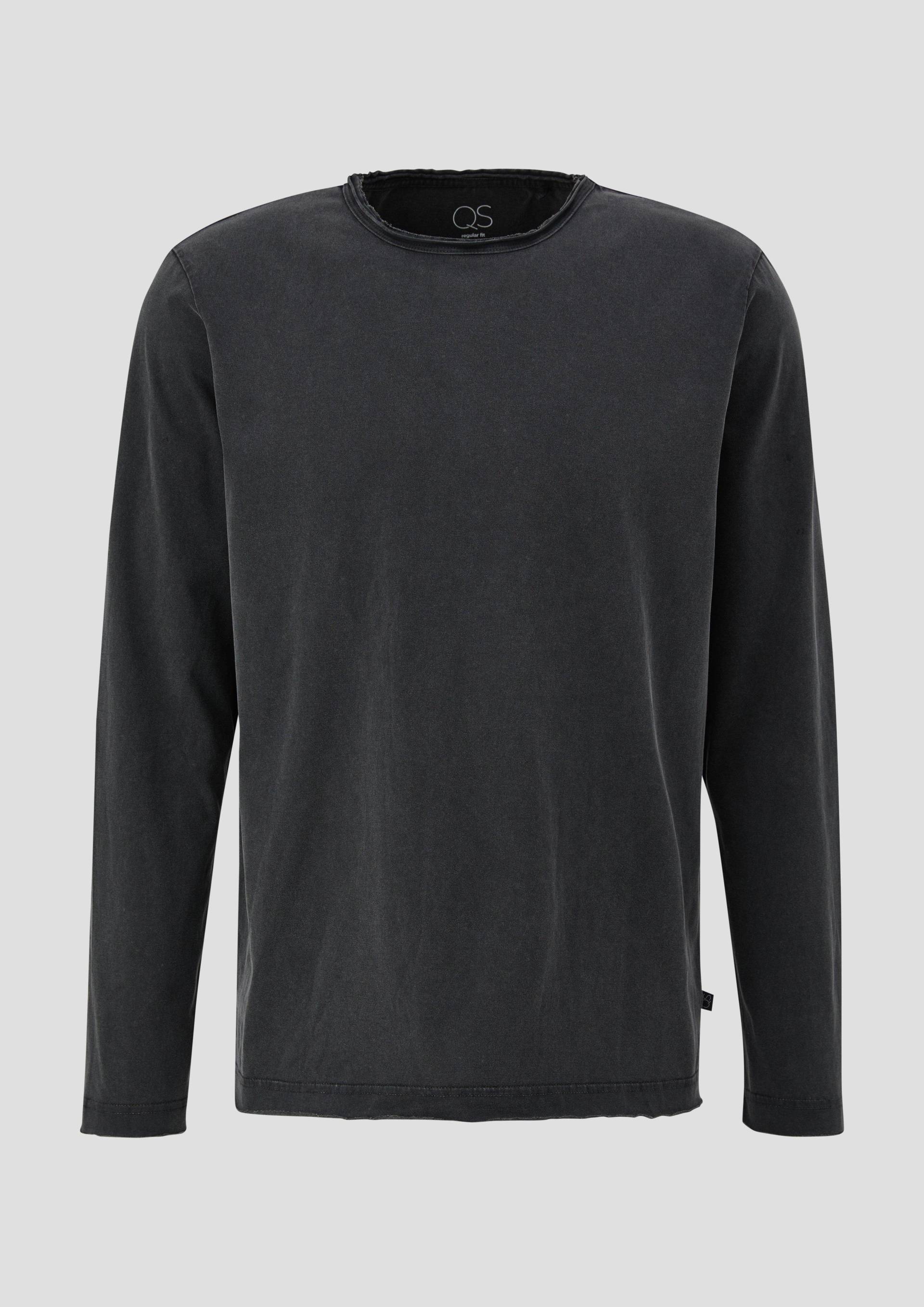 QS - Longsleeve mit Rollsäumen, Herren, grau von QS