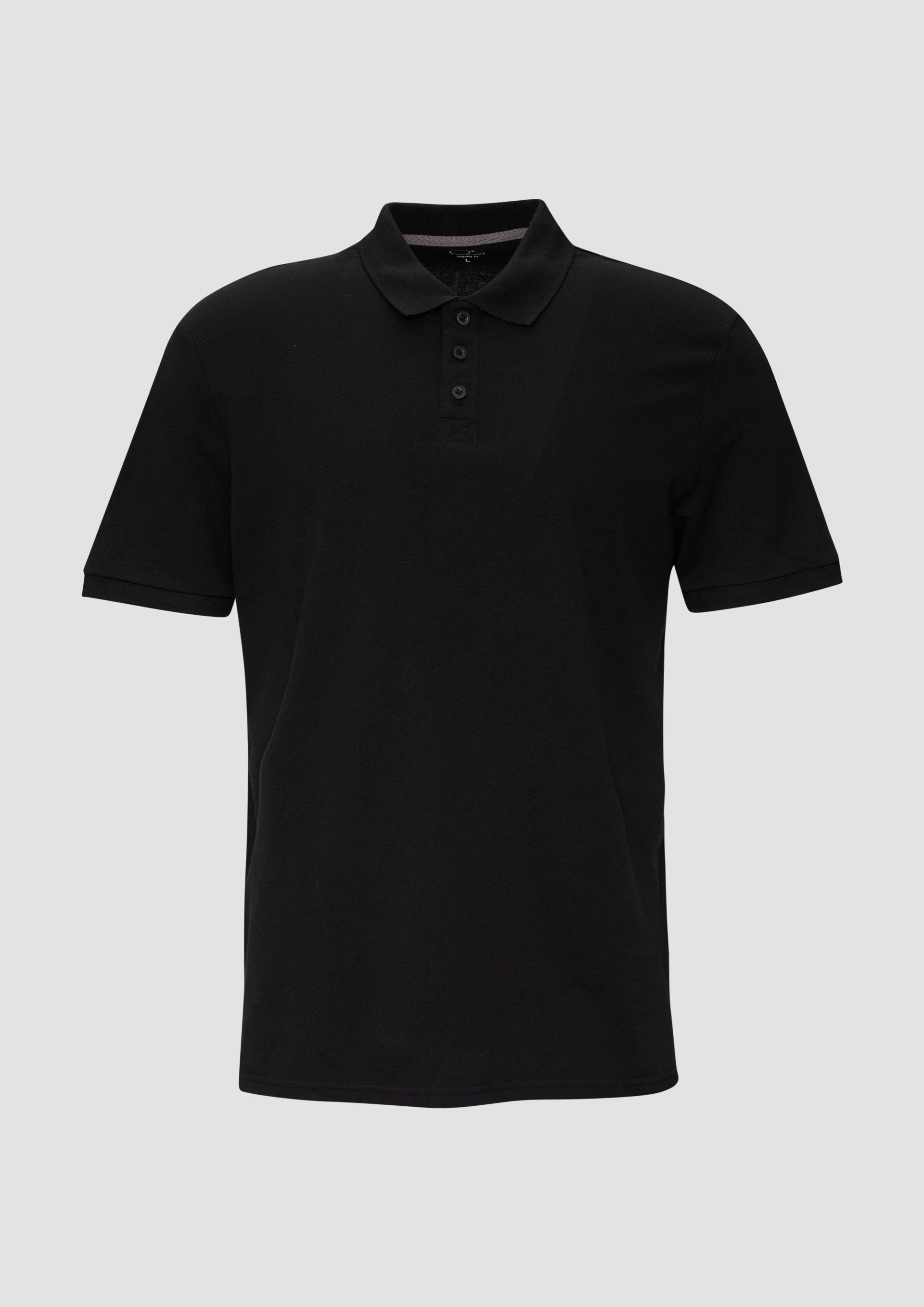 QS - Poloshirt im Basic-Stil, Herren, schwarz von QS