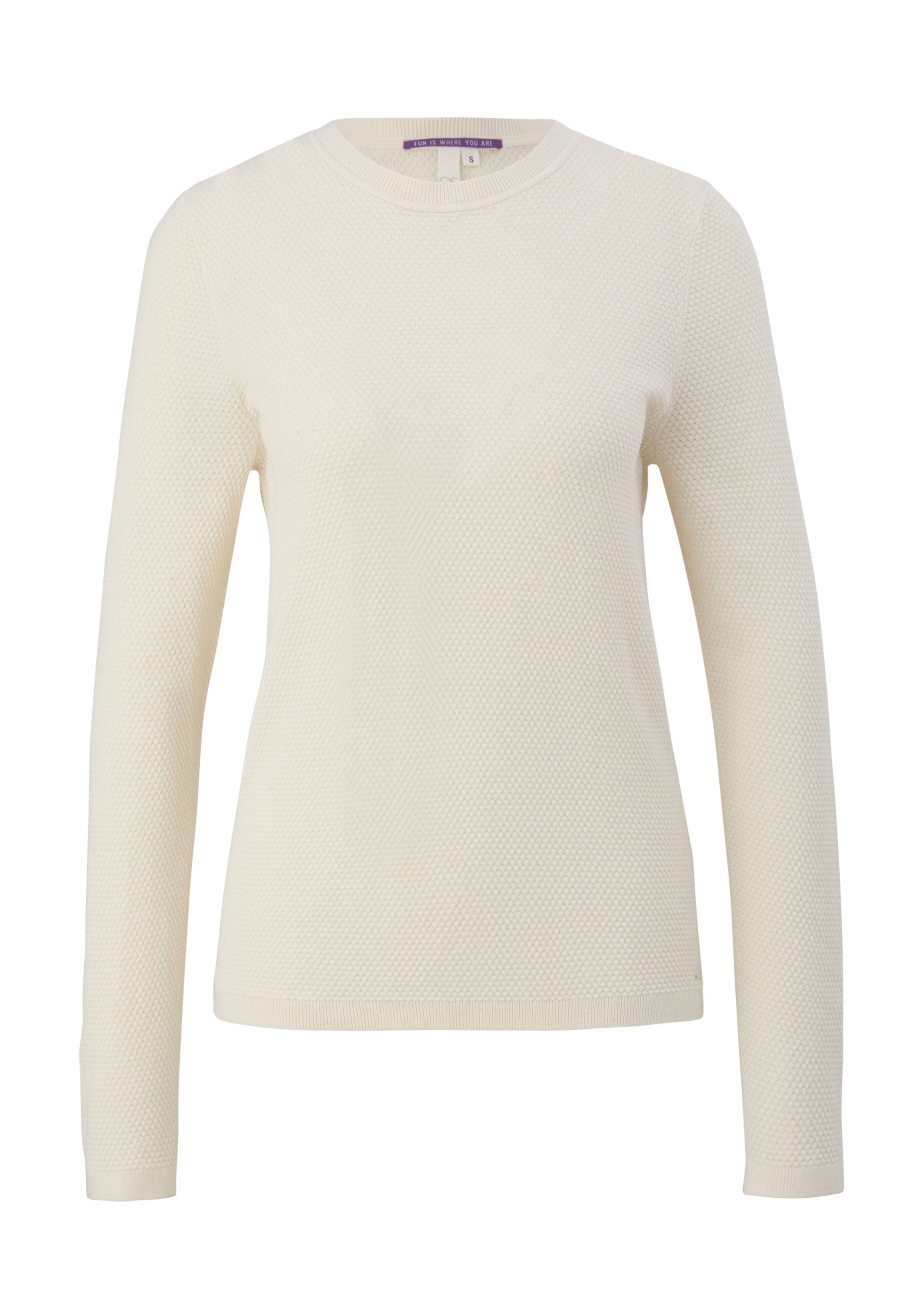 QS - Pullover aus Baumwoll-Viskose-Mix, Damen, creme von QS