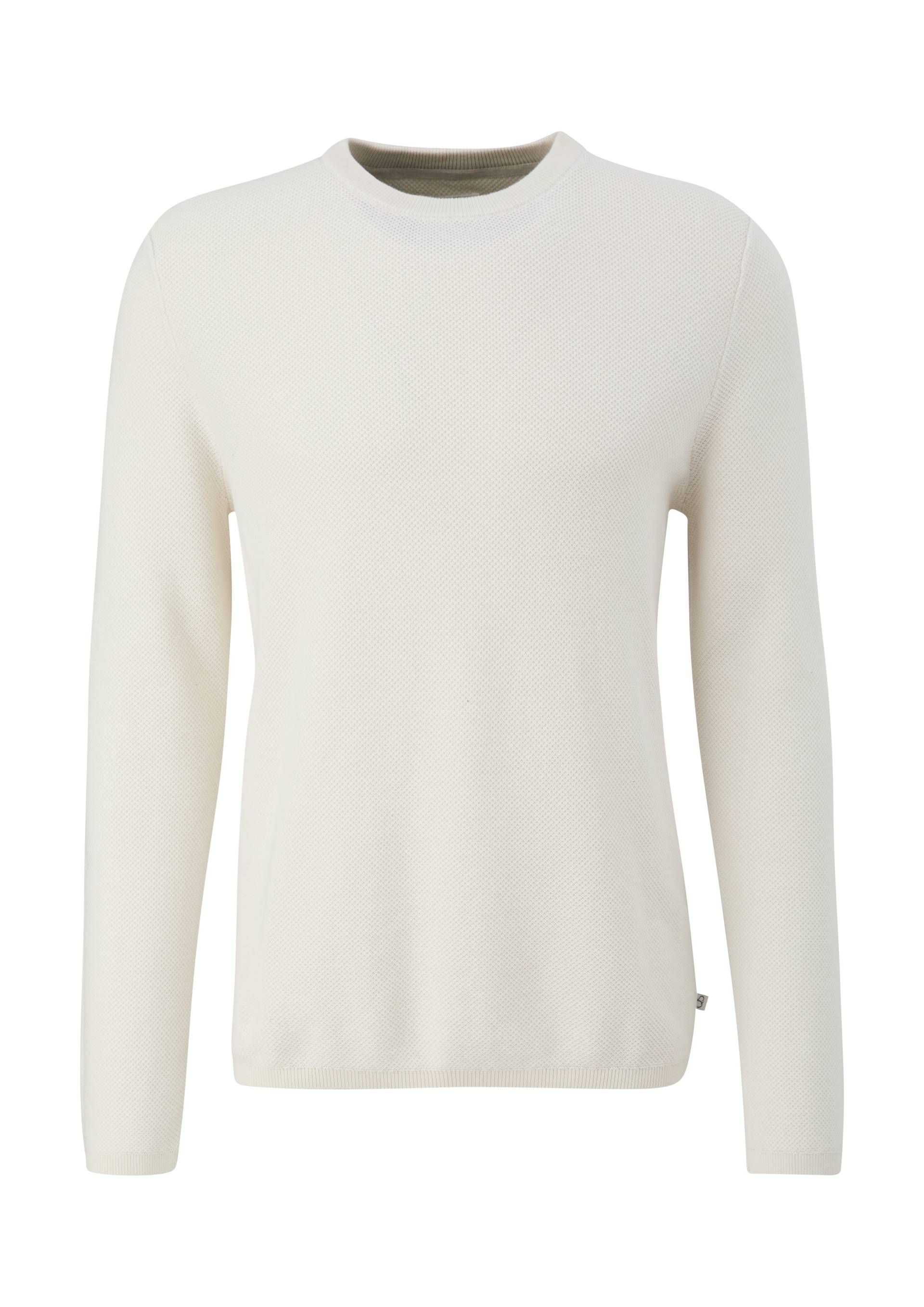 QS - Pullover aus Baumwolle, Herren, creme von QS