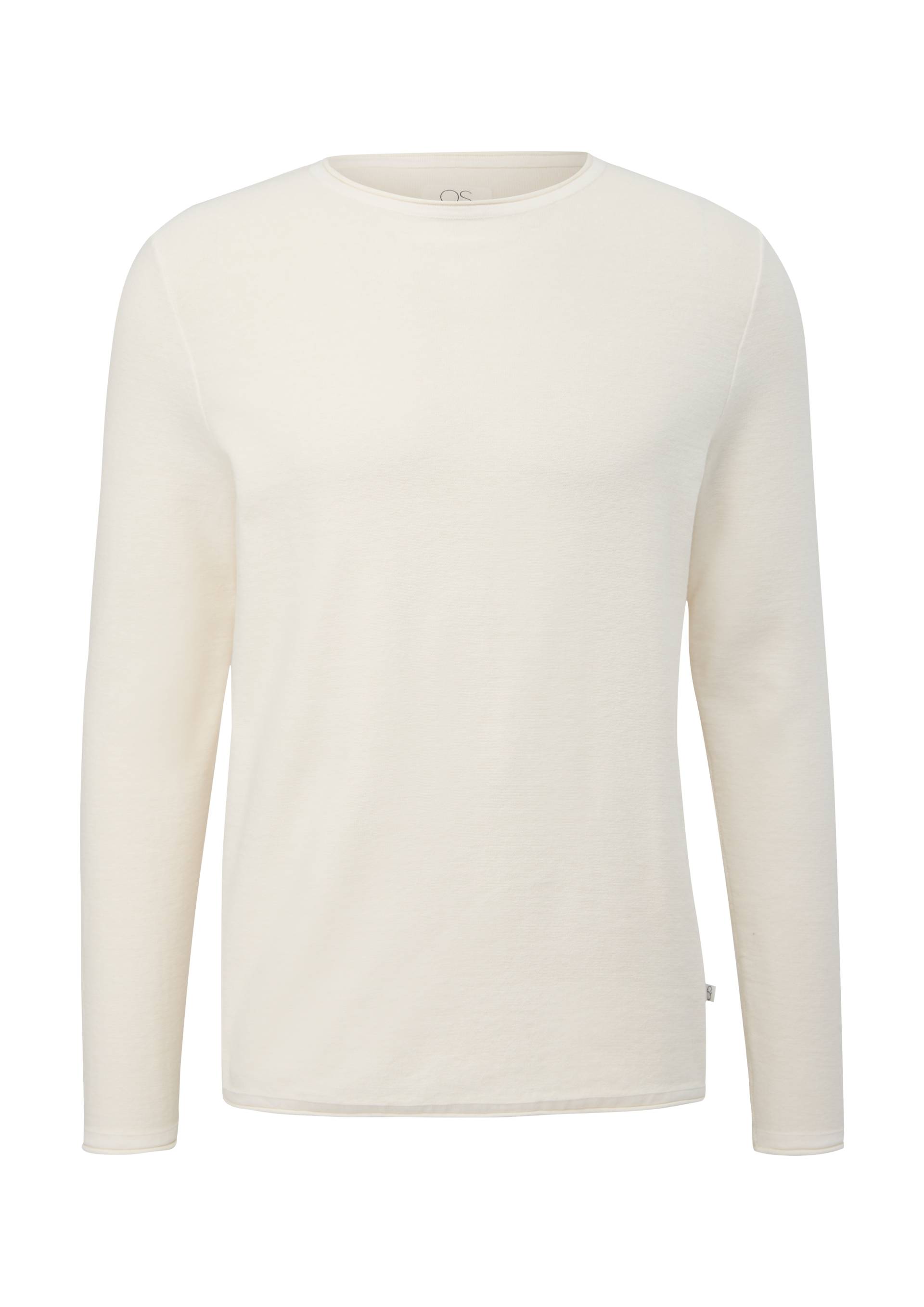 QS - Pullover mit Garment Dye, Herren, Beige von QS