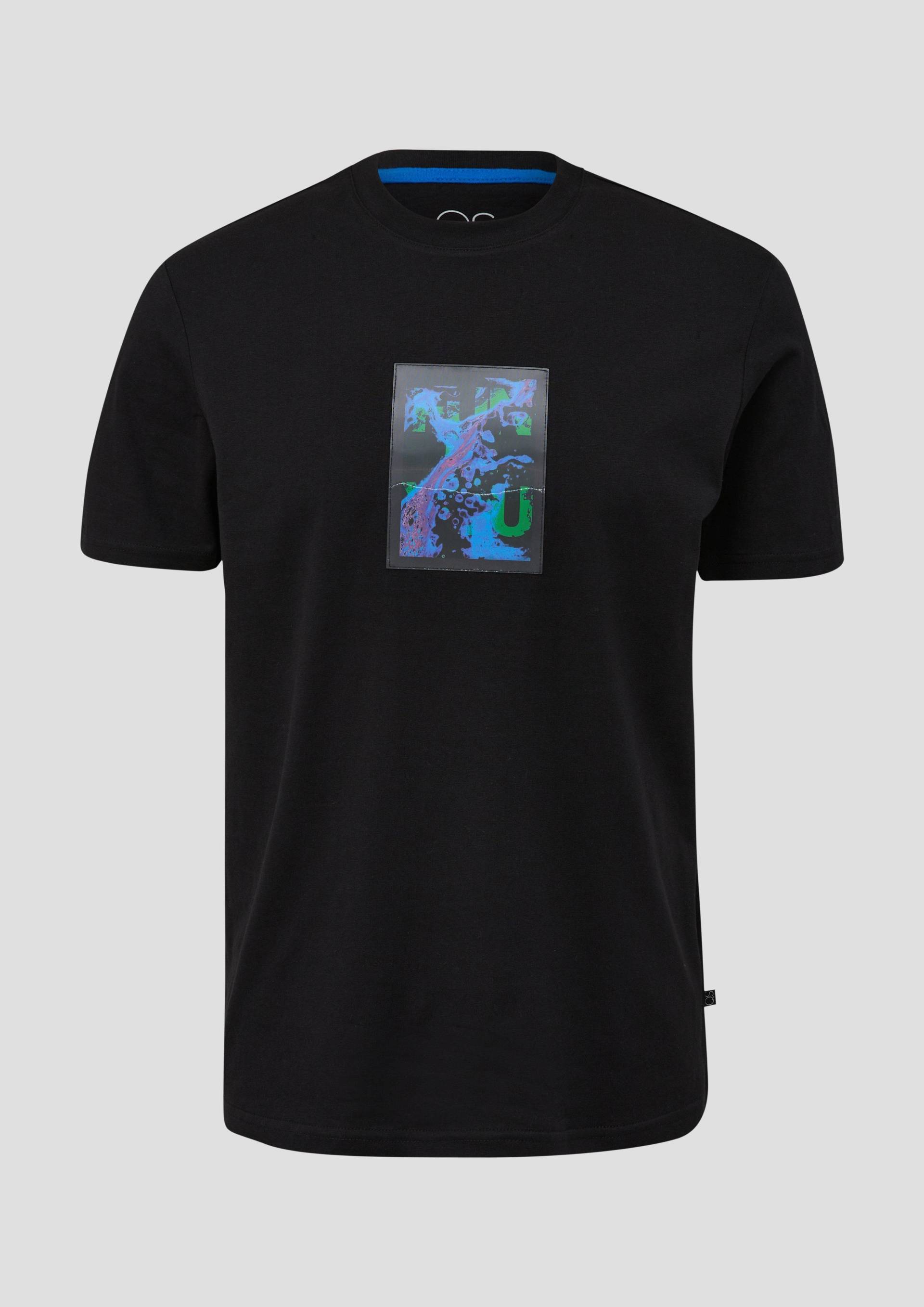 QS - Shirt mit Hologramm-Patch, Herren, schwarz von QS