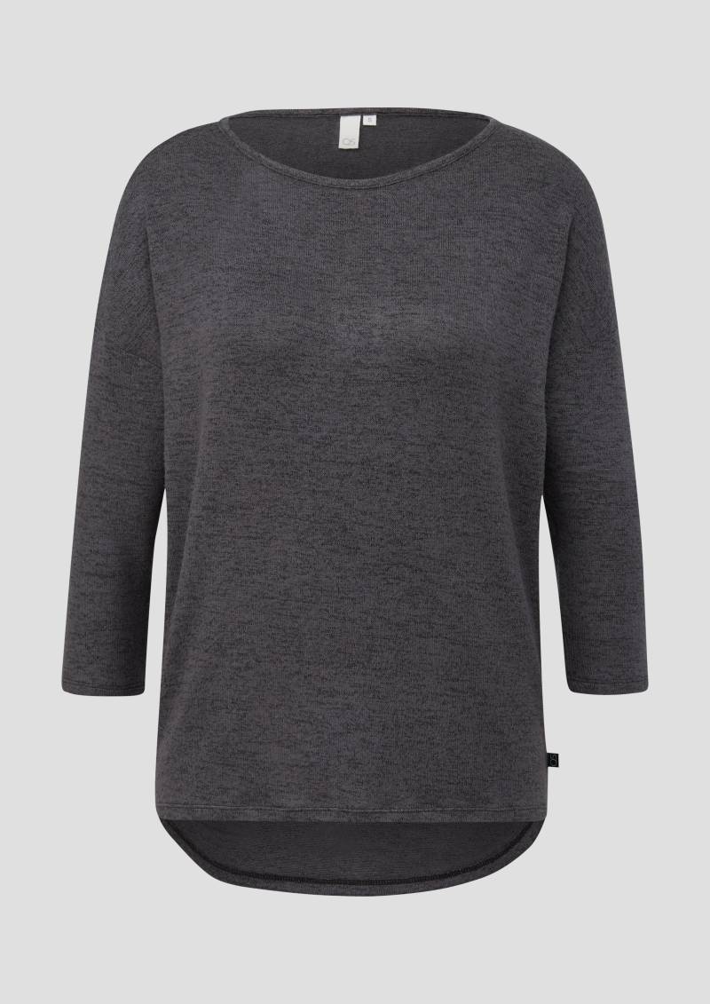 QS - Weiches Shirt aus Viskosemix in Melange-Optik, Damen, schwarz QS - Weiches Shirt aus Viskosemix in Melange-Optik, Damen, schwarz von QS