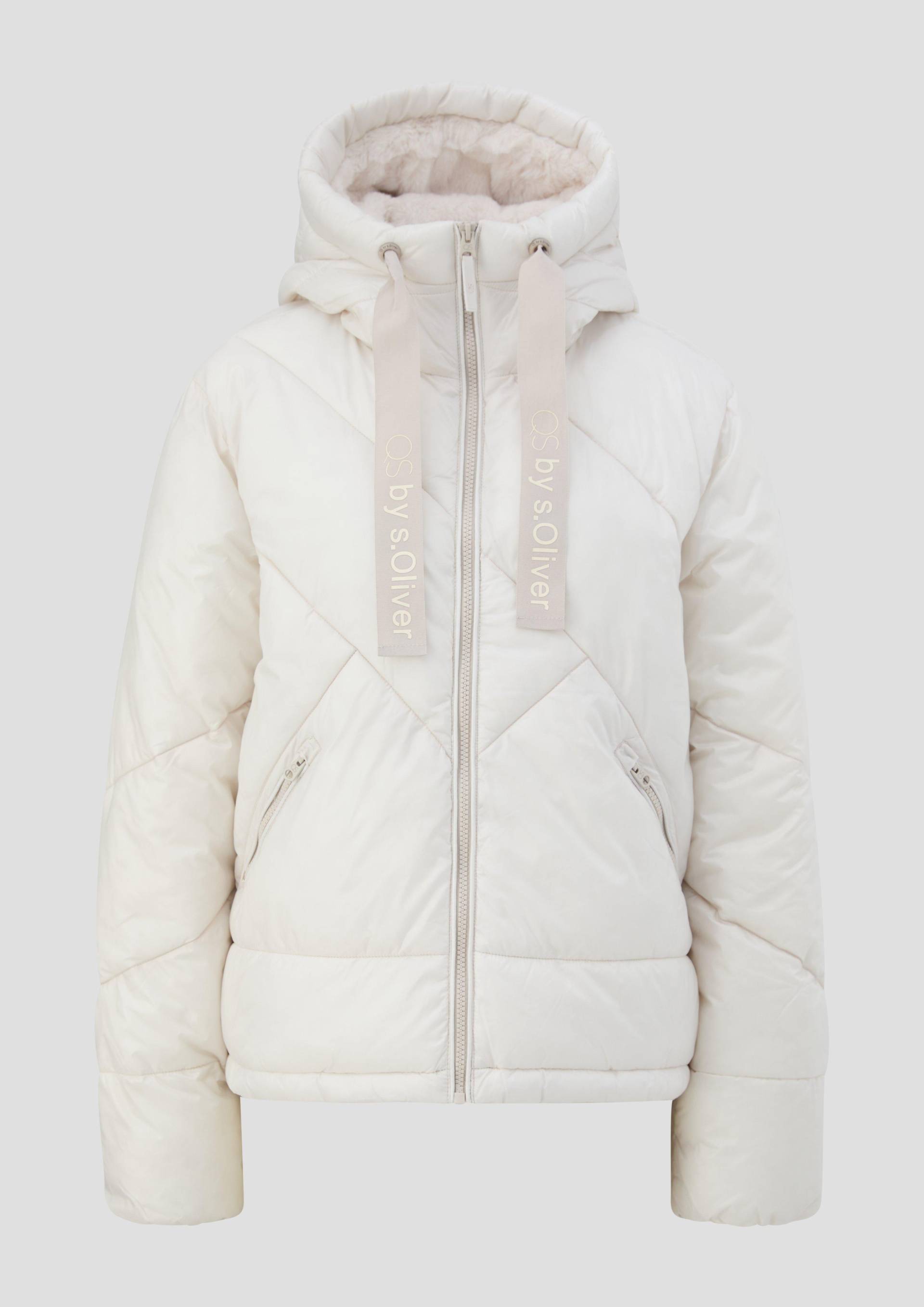 QS - Steppjacke im Fabricmix, Damen, creme von QS