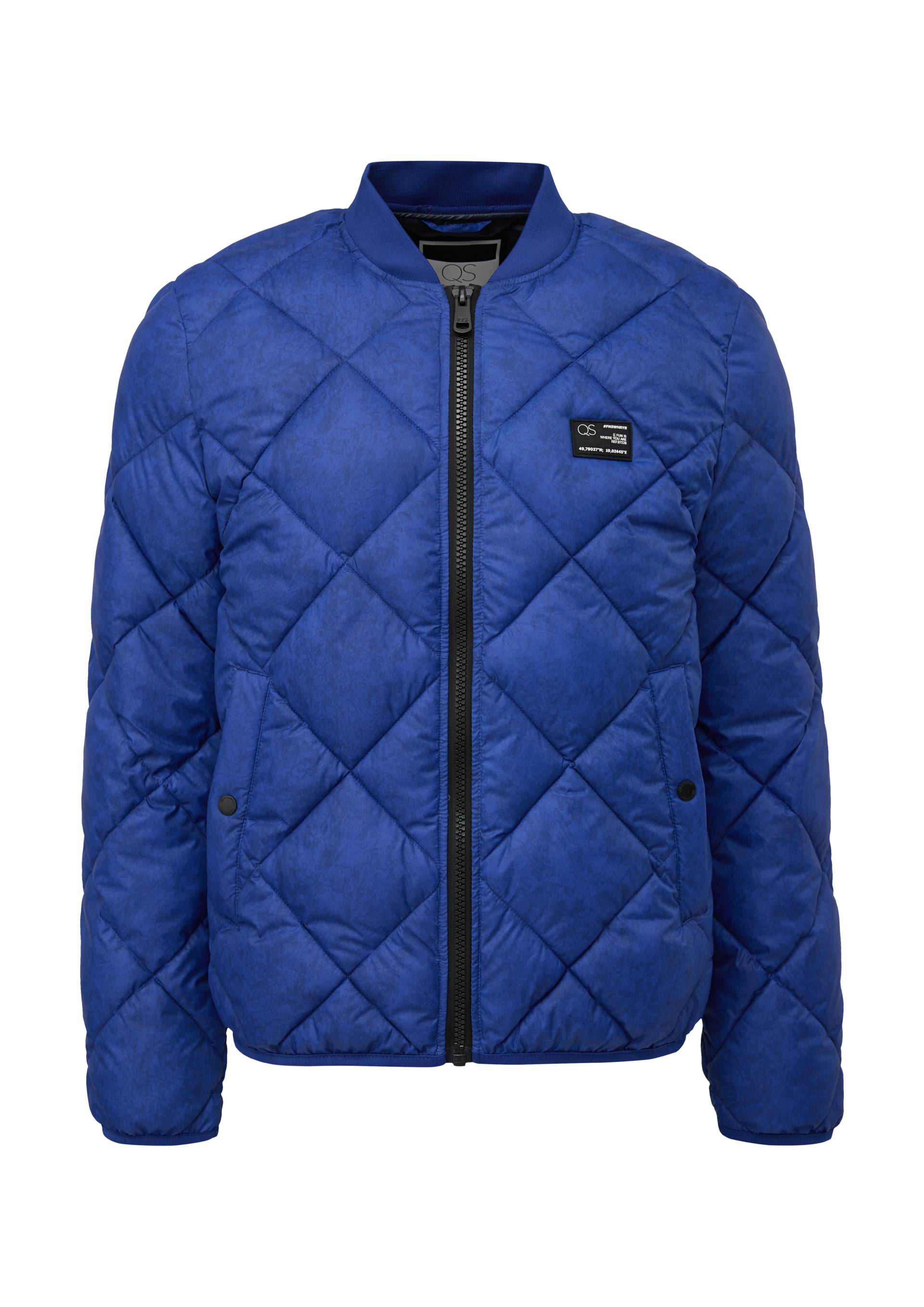 QS - Steppjacke mit Allover-Print, Herren, blau von QS