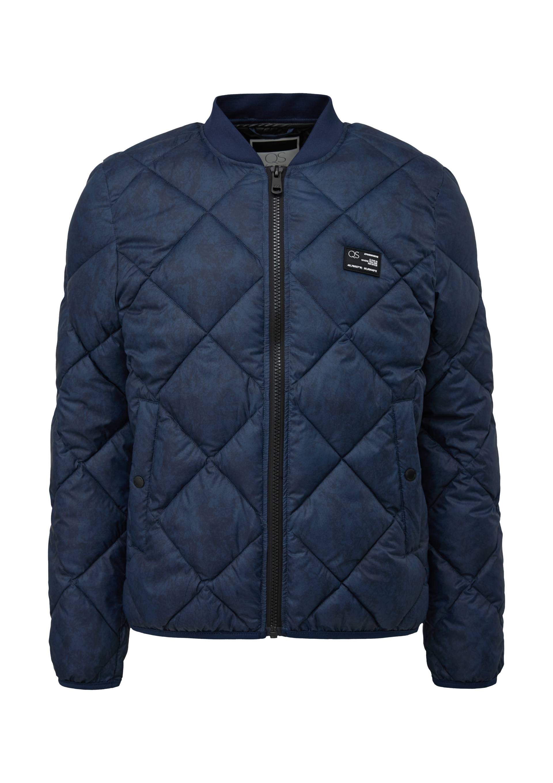 QS - Steppjacke mit Allover-Print, Herren, blau von QS