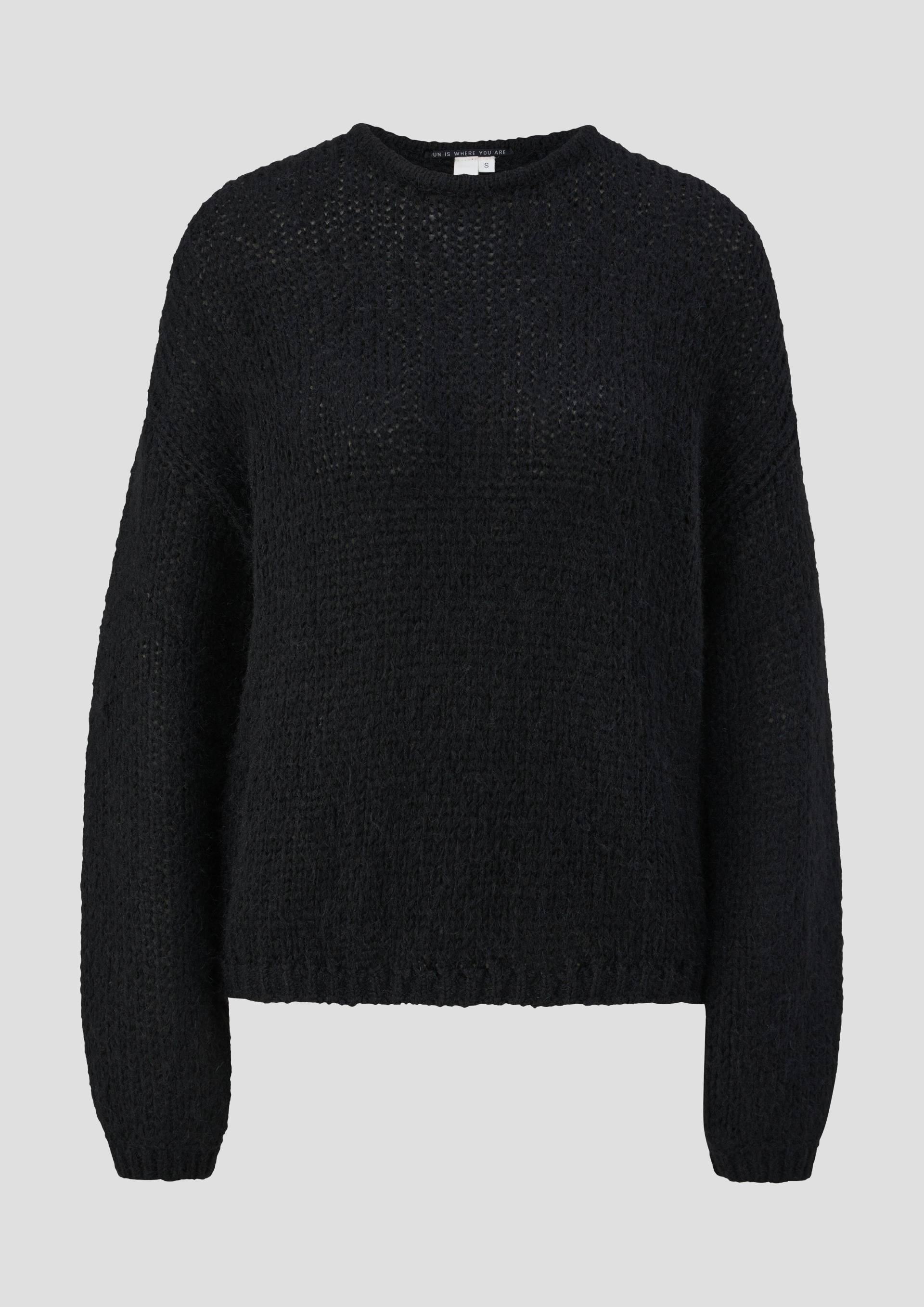 QS - Locker gestrickter Pullover, Damen, schwarz von QS