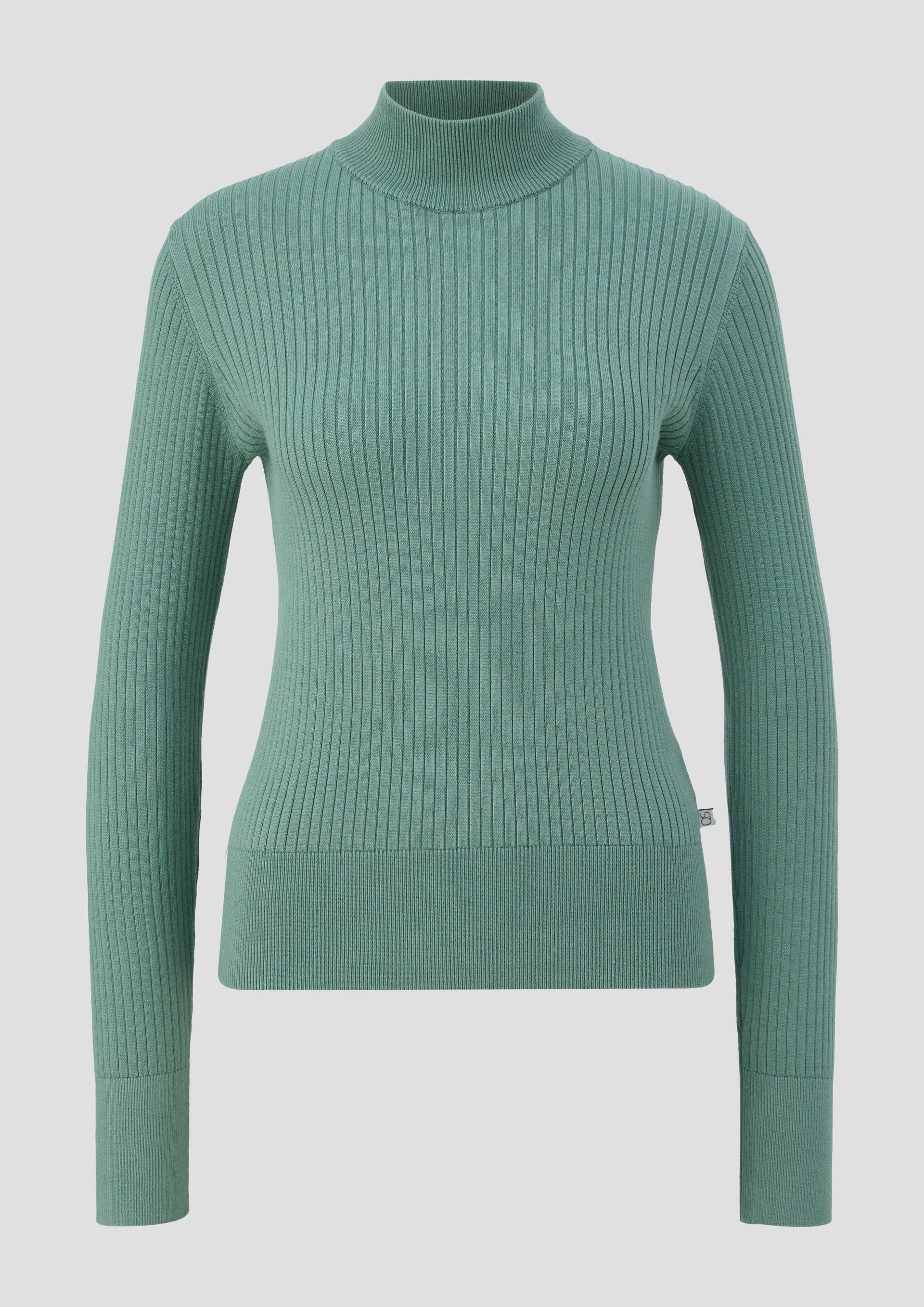 QS - Strickpullover aus Viskosemix, Damen, Blau von QS