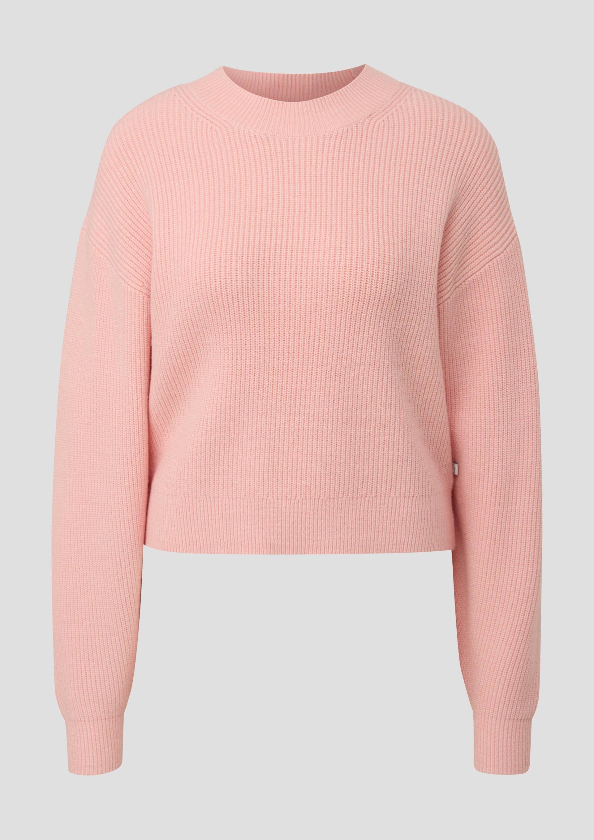 QS - Strickpullover aus Viskosemix, Damen, orange|pink von QS