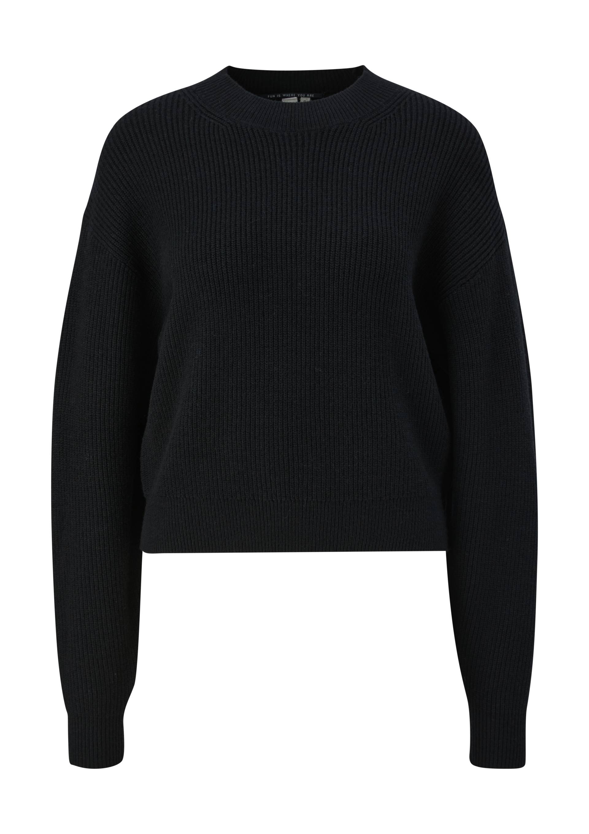 QS - Strickpullover aus Viskosemix, Damen, schwarz von QS