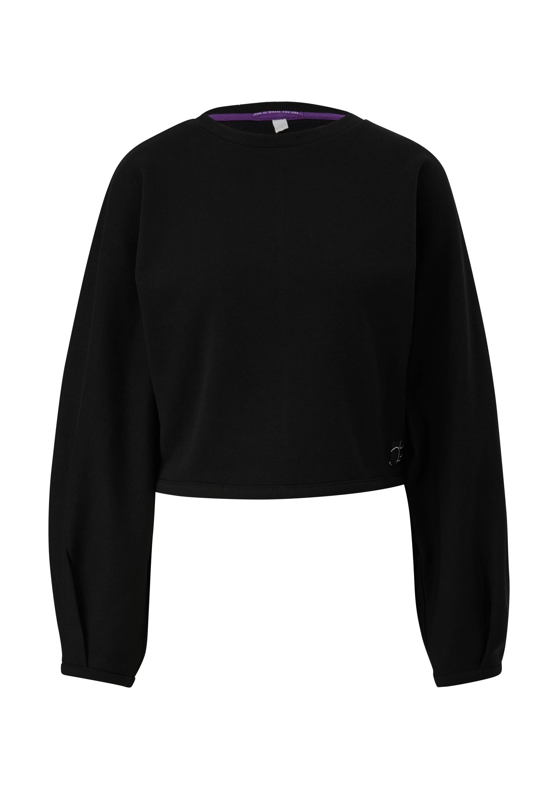 QS - Sweatshirt aus Baumwollmix, Damen, schwarz von QS