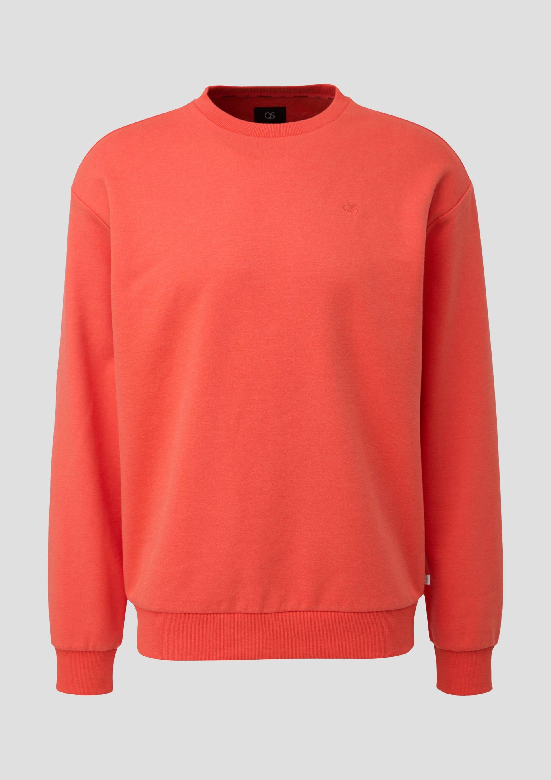 QS - Sweatshirt aus Baumwollmix, Herren, Orange von QS