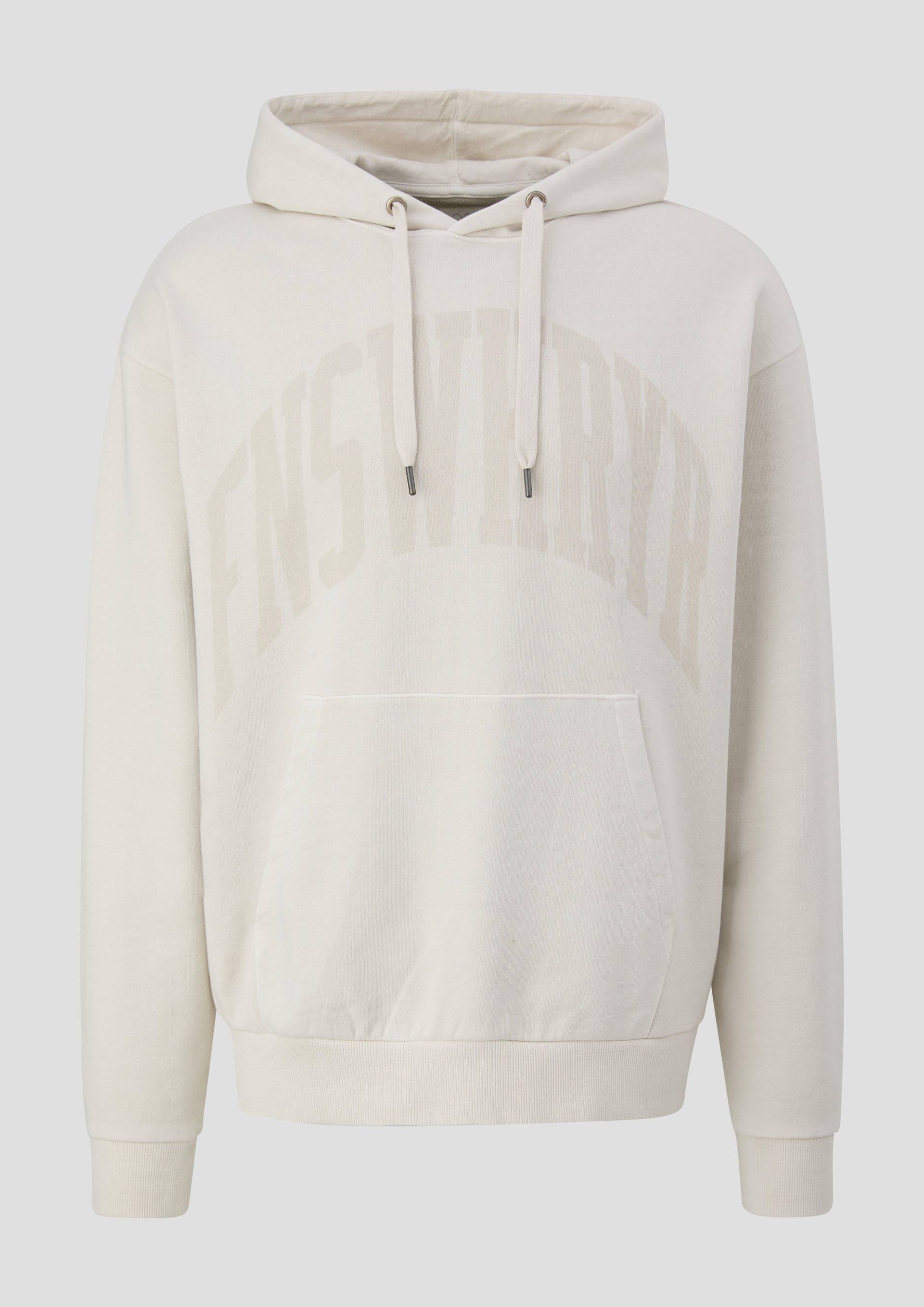 QS - Sweatshirt mit Frontprint, Herren, creme von QS