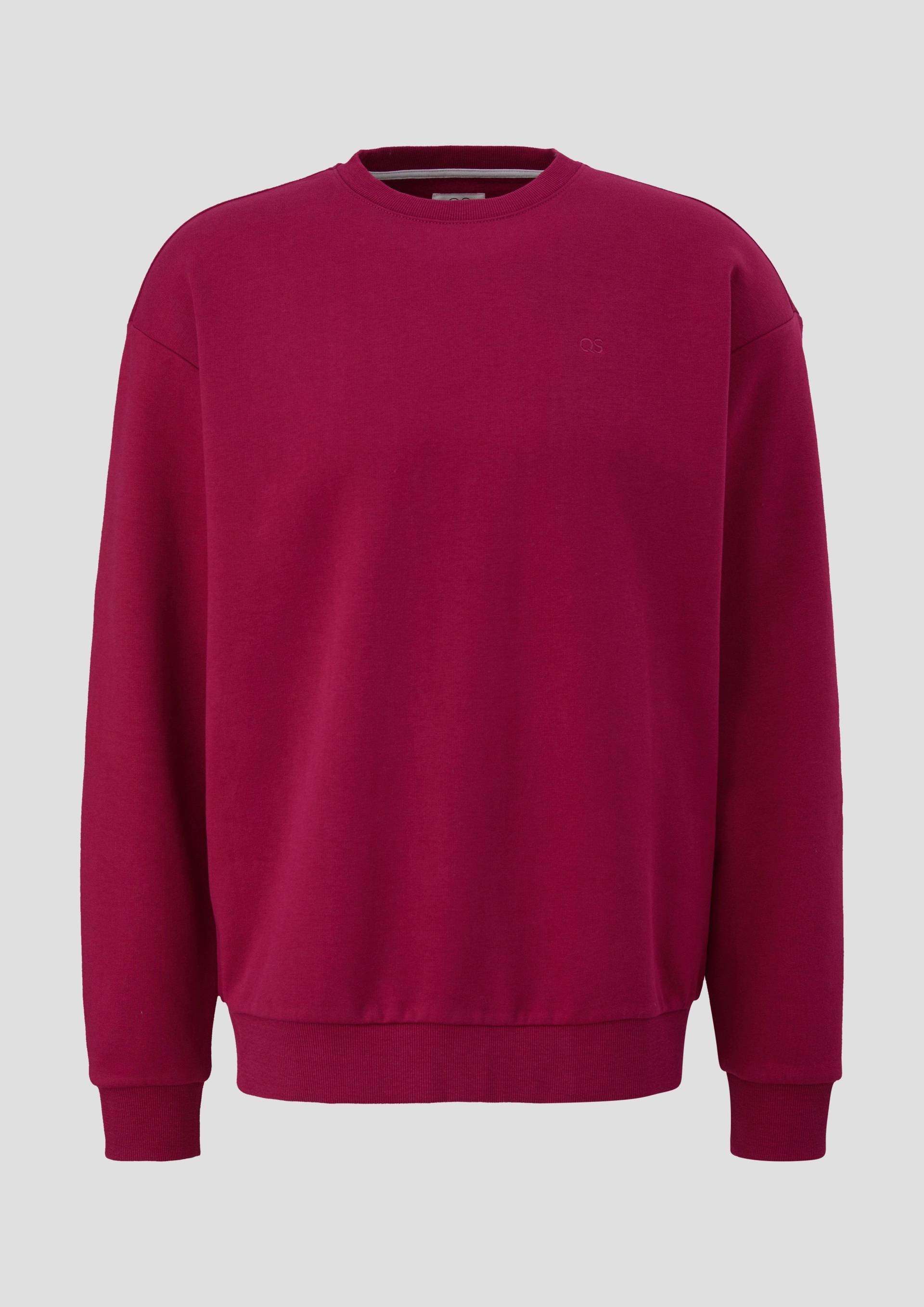 QS - Sweatshirt mit Logo-Stickerei, Herren, Rosa von QS