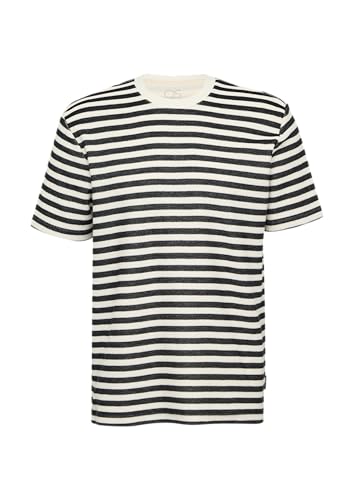 Gestreiftes T-Shirt aus Sweat-Material Creme XXL von QS