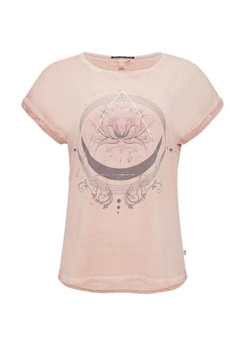 Gewaschenes T-Shirt mit Frontprint perlmuttrosa S Gewaschenes T-Shirt mit Frontprint perlmuttrosa S von QS