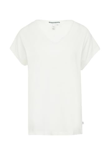 Modalmix-Shirt mit Spitzenblende Ecru M von QS