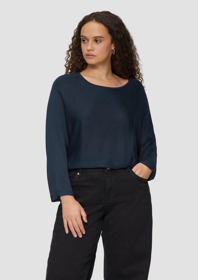 QS 3/4 Arm-Pullover Strickpullover Strickpullover mit Fledermausärmeln von QS