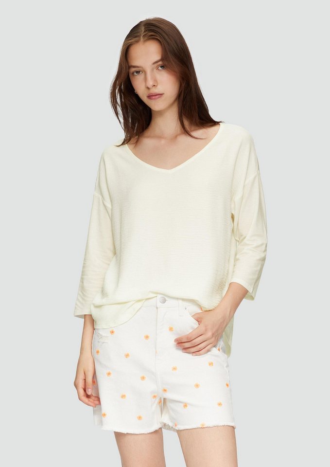 QS 3/4-Arm-Shirt T-Shirt 3/4-Arm-Shirt im Fabricmix von QS