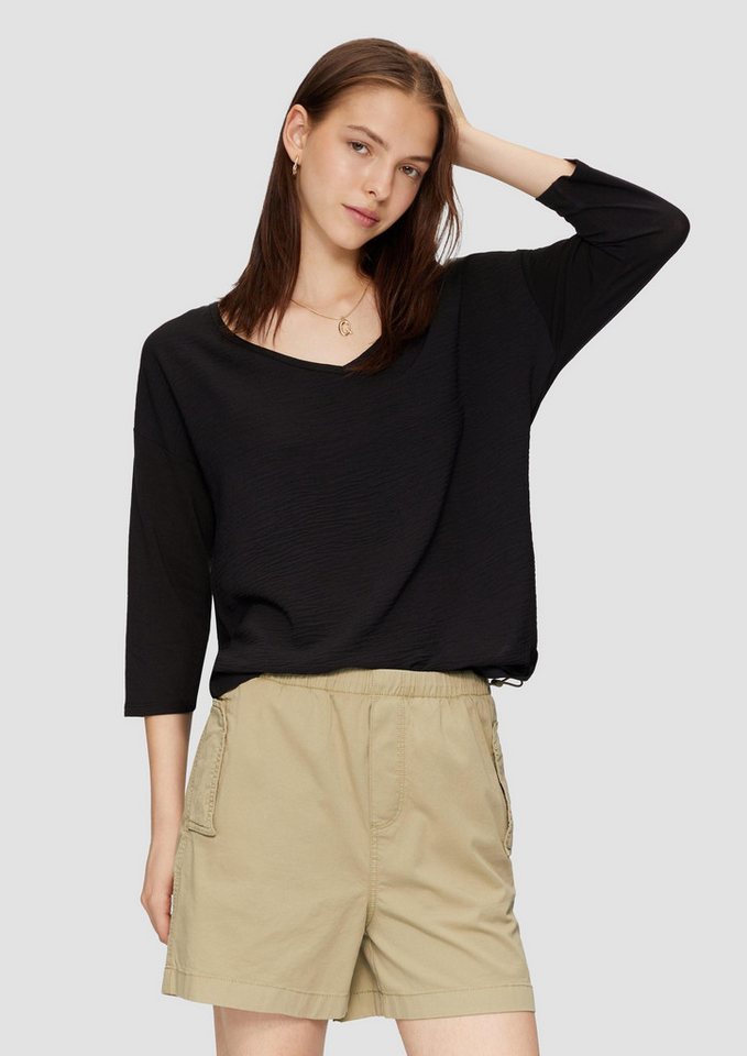 QS 3/4-Arm-Shirt T-Shirt 3/4-Arm-Shirt im Fabricmix von QS